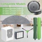 Replacement Parts for iRobot Roomba Combo i5, i5+, j5, j5+ Robot Vacuum Cleaner, Accessories Kit: Dual Multi-Surface Rubber Brushes + 4 Filters + 4 Mop Pads + 4 Vacuum Bags + 4 Edge-Sweeping Brush - Image 3