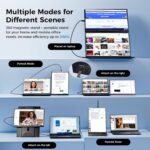 Laptop Screen Extender 16.1", 1200P FHD, Portable Monitor 360° Rotating Detachable Stand, Height Adjustable Laptop Monitor Extender for Laptop 13-17.5", Plug-Play for Tablet, PC, Phone, etc - Image 4