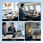 Laptop Screen Extender 16.1", 1200P FHD, Portable Monitor 360° Rotating Detachable Stand, Height Adjustable Laptop Monitor Extender for Laptop 13-17.5", Plug-Play for Tablet, PC, Phone, etc - Image 7