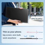 Laptop Screen Extender 16.1", 1200P FHD, Portable Monitor 360° Rotating Detachable Stand, Height Adjustable Laptop Monitor Extender for Laptop 13-17.5", Plug-Play for Tablet, PC, Phone, etc - Image 8