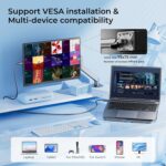 Laptop Screen Extender 16.1", 1200P FHD, Portable Monitor 360° Rotating Detachable Stand, Height Adjustable Laptop Monitor Extender for Laptop 13-17.5", Plug-Play for Tablet, PC, Phone, etc - Image 9