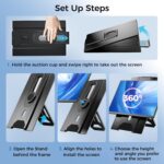 Laptop Screen Extender 16.1", 1200P FHD, Portable Monitor 360° Rotating Detachable Stand, Height Adjustable Laptop Monitor Extender for Laptop 13-17.5", Plug-Play for Tablet, PC, Phone, etc - Image 10