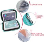 Easyoulife Genuine Leather Credit Card Holder Zipper Wallet With 26 Card Slots - Image 7