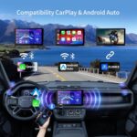 Double Din Android 13 Car Stereo Receiver - 10.1" Universal HD Touchscreen w/64GB, Built-in GPS & Backup Camera, Bluetooth 4.1, Supports CarPlay/MirrorLink (1990-2023 Vehicles) - Image 5