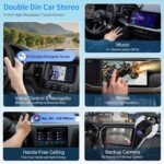 Double Din Android 13 Car Stereo Receiver - 10.1" Universal HD Touchscreen w/64GB, Built-in GPS & Backup Camera, Bluetooth 4.1, Supports CarPlay/MirrorLink (1990-2023 Vehicles) - Image 8