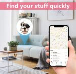 Leather Airtag Keychain Case Holder,Cute Protective Apple Air Tag Cover with Key Ring,Anti-Scratch Hidden Finder GPS Tracker Case for Wallet Keys,Bag,Pets,Backpack(Bee) - Image 6