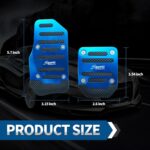 Pack of 3 Manual Gearbox Gas Pedal Brake Pedal Cover, Anti-rubbing Car Clutch Pedal Kits, Auto Replacement Accessories, Universal for Most Cars (Blue) - Image 3