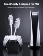 White PS5 USB C Charging Cable 10ft, Long PS5 Controller Charger Cord, 10 ft USB A to USBC Cable for Sony PlayStation 5/Pro/Controller, Xbox Series X/Series S Controller - Image 4
