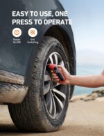 AstroAI Digital Tire Pressure Gauge 300PSI Large Screen with Backlight and Flashlight, ANSI 2A High Accuracy, Compatible with Schrader Valves, 4 Units, Presta Valve Adapter Included (Red) - Image 5