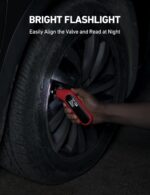 AstroAI Digital Tire Pressure Gauge 300PSI Large Screen with Backlight and Flashlight, ANSI 2A High Accuracy, Compatible with Schrader Valves, 4 Units, Presta Valve Adapter Included (Red) - Image 6