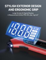 AstroAI Digital Tire Pressure Gauge 300PSI Large Screen with Backlight and Flashlight, ANSI 2A High Accuracy, Compatible with Schrader Valves, 4 Units, Presta Valve Adapter Included (Red) - Image 7