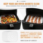 Air Fryer Parchment Paper Liners Compatible with Chefman, Cosori, Dash, Nuwave®, Philips and more | Bleached Square Perforated Air Fryer Liners for Pans, Trays and Air Fryer Baskets - Image 5