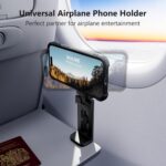 MiiKARE Airplane Travel Essentials Magnetic Phone Holder, Universal Handsfree Phone Mount for Flying with 360 Degree Rotation, Travel Must Haves Phone Stand for Desk, Tray Table, Black&Pink - Image 4