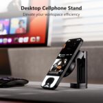 MiiKARE Airplane Travel Essentials Magnetic Phone Holder, Universal Handsfree Phone Mount for Flying with 360 Degree Rotation, Travel Must Haves Phone Stand for Desk, Tray Table, Black&Pink - Image 6