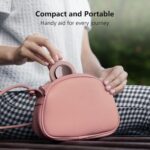 MiiKARE Airplane Travel Essentials Magnetic Phone Holder, Universal Handsfree Phone Mount for Flying with 360 Degree Rotation, Travel Must Haves Phone Stand for Desk, Tray Table, Black&Pink - Image 8