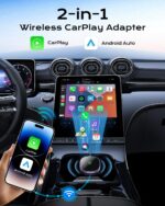 Wireless Carplay Adapter for iPhone & Android Auto 2-in-1 Plug & Play Low Delay Carplay Wireless Adapter Convert Wired to Wireless Apple Carplay Dongle for iOS 10+/Android 11+ (Purple) - Image 3