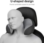 Dollox Headrest Pillow for Car Seat, Memory Foam Neck Support Pillow for Neck Pain Relief - U-Shaped Ergonomic Design Soft Travel Pillow for Sleeping and Resting in Car and Office - Image 3