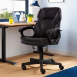 Serta Manager Office, Ergonomic Computer Chair with Layered Body Pillows Contoured Lumbar Zone, Faux Leather, Roasted Chestnut Brown - Image 3