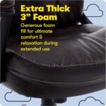 Serta Manager Office, Ergonomic Computer Chair with Layered Body Pillows Contoured Lumbar Zone, Faux Leather, Roasted Chestnut Brown - Image 10