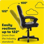 Serta Manager Office, Ergonomic Computer Chair with Layered Body Pillows Contoured Lumbar Zone, Faux Leather, Roasted Chestnut Brown - Image 11