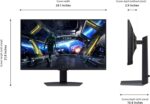 SAMSUNG 27” Odyssey G7 (G70D) 4K UHD IPS 144Hz 1ms(GtG) Smart Gaming Monitor, AMD Freesync Premium, Vivid Colors, Adjustable Stand, Black Equalizer, LS27DG702ENXZA, 2024 - Image 9