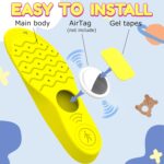 Insoles for Airtag Hidden Holder, Tracker Devise Case for Kids, Comfortable Inserts for Shoes，Yellow Dinosaur (Yellow, 175-190mm Kid 11.5-Kid 13) - Image 3