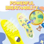 Insoles for Airtag Hidden Holder, Tracker Devise Case for Kids, Comfortable Inserts for Shoes，Yellow Dinosaur (Yellow, 175-190mm Kid 11.5-Kid 13) - Image 7