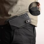 Topstache Leather Phone Holster with Magnetic Closure, Belt Clip Loop Case for iPhone & Samsung, Black, Medium - Image 3