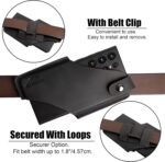 Topstache Leather Phone Holster with Magnetic Closure, Belt Clip Loop Case for iPhone & Samsung, Black, Medium - Image 5