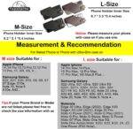 Topstache Leather Phone Holster with Magnetic Closure, Belt Clip Loop Case for iPhone & Samsung, Black, Medium - Image 6