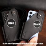 Topstache Leather Phone Holster with Magnetic Closure, Belt Clip Loop Case for iPhone & Samsung, Black, Medium - Image 7