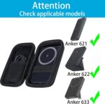 Khanka Hard Travel Case Replacement for Anker 621/622 / 633 Magnetic Battery (MagGo), 5000mAh 10000mAh Magnetic Wireless Portable Charger, Case Only (Black) - Image 3