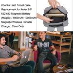 Khanka Hard Travel Case Replacement for Anker 621/622 / 633 Magnetic Battery (MagGo), 5000mAh 10000mAh Magnetic Wireless Portable Charger, Case Only (Black) - Image 6