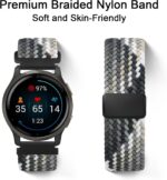 Meliya Magnetic Braided Nylon Band for Garmin Vivoactive 6/Vivoactive 5/Vivoactive 3 Watch Bands, 20mm Stretchy Replacement Strap for Venu/Venu Sq,Forerunner 55/158/165/245/645,Galaxy Watch 7/6/5/4 - Image 3