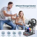 KDD Headphone Stand with Drawer - Headset & Controller Holder for Desk - Aluminum Supporting Bar Earphone Stand with Cable Organizer - Universal Gaming PC Accessories Storage - Image 6