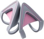 HUYUN Silicone Headsets Cat Kitty Ears Lovely Attachable Accessory Perfect Compatible for SteelSeries Arctis 5, Bose NC700 QC35 Silver Gray White Mercury Headphones - Image 3