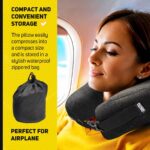 Neck Pillow Airplane,Travel Pillow Memory Foam,Neck Support Pillow,Adjustable Memory Foam,Neck Pillow with Breathable Cover for Comfort,Includes 3D Sleep mask,earplugs Box,Car,Office,Home - Image 8