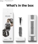 elago Metal Band Compatible with Apple Watch Bands 40mm 41mm 44mm 45mm, with iWatch Series 7 6 SE 5 4, Premium Metal Replacement, Stainless Steel Case, Case - Image 4