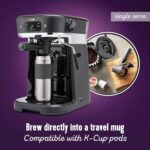 Mr. Coffee All-in-One Occasions Specialty Pods Coffee Maker, 10-Cup Thermal Carafe, and Espresso with Milk Frother and Storage Tray, Black - Image 6