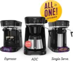 Mr. Coffee All-in-One Occasions Specialty Pods Coffee Maker, 10-Cup Thermal Carafe, and Espresso with Milk Frother and Storage Tray, Black - Image 9