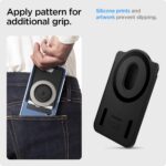 Spigen Magnetic Wallet Card Holder (MagFit) Designed for Galaxy S25 Plus, Ultra, Edge & S24 Series Magnetic Case Only and iPhone 16/15/14/13/12 Models, Holds up to 3 Cards - PU Black (MagFit+) - Image 5