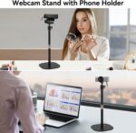 AceTaken Heavy-Duty Webcam Stand, Tabletop Webcam Tripod Holder Compatible with Logitech MX Brio 4K,Brio pro X 4K,Brio 501,C920x,C922x,C930,C925-E,C615 Webcams - Image 4