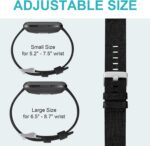 Maledan Compatible with Fitbit Versa 3 and Sense Bands, Sports Breathable Band Woven Fabric Replacement Watch Strap for Versa 3 & Sense Smartwatch Accessories, Small Black Blue - Image 10