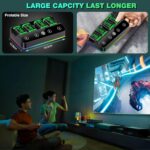 DINOSTRIKE 4x 6200mWh Battery Pack Compatible with Xbox One/Series S/X Skins Controller Charging Station【Extended USB C Cable】 Rechargeable Battery Pack Gaming Console Accessory - Image 9