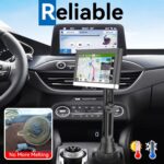 for Garmin GPS Car Mount Cup Holder Replacement 17mm Ball Mount with Adjustable Height Angles fit Garmin Nuvi Drive Dezl Portable Navigator, Black - Image 3