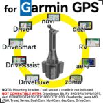 for Garmin GPS Car Mount Cup Holder Replacement 17mm Ball Mount with Adjustable Height Angles fit Garmin Nuvi Drive Dezl Portable Navigator, Black - Image 4