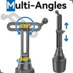 for Garmin GPS Car Mount Cup Holder Replacement 17mm Ball Mount with Adjustable Height Angles fit Garmin Nuvi Drive Dezl Portable Navigator, Black - Image 5