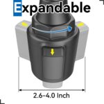 for Garmin GPS Car Mount Cup Holder Replacement 17mm Ball Mount with Adjustable Height Angles fit Garmin Nuvi Drive Dezl Portable Navigator, Black - Image 7