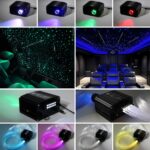 AKEPO 12W Twinkle+Meteor 2-in-1 Fiber Optic Lights, APP Control Starlight Headliner Kit Car Home RGBW Sound Activated 600pcs*0.03in*13.1ft+240pcs Shooting Star Fiber Optic Star Ceiling kit - Image 5