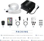 AKEPO 12W Twinkle+Meteor 2-in-1 Fiber Optic Lights, APP Control Starlight Headliner Kit Car Home RGBW Sound Activated 600pcs*0.03in*13.1ft+240pcs Shooting Star Fiber Optic Star Ceiling kit - Image 7